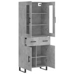 Casa si Gradina - Mobilier - Comode si corpuri - Corpuri bucatarie - Dulap inalt, gri beton, 69,5x34x180, lemn compozit - Infinity.ro