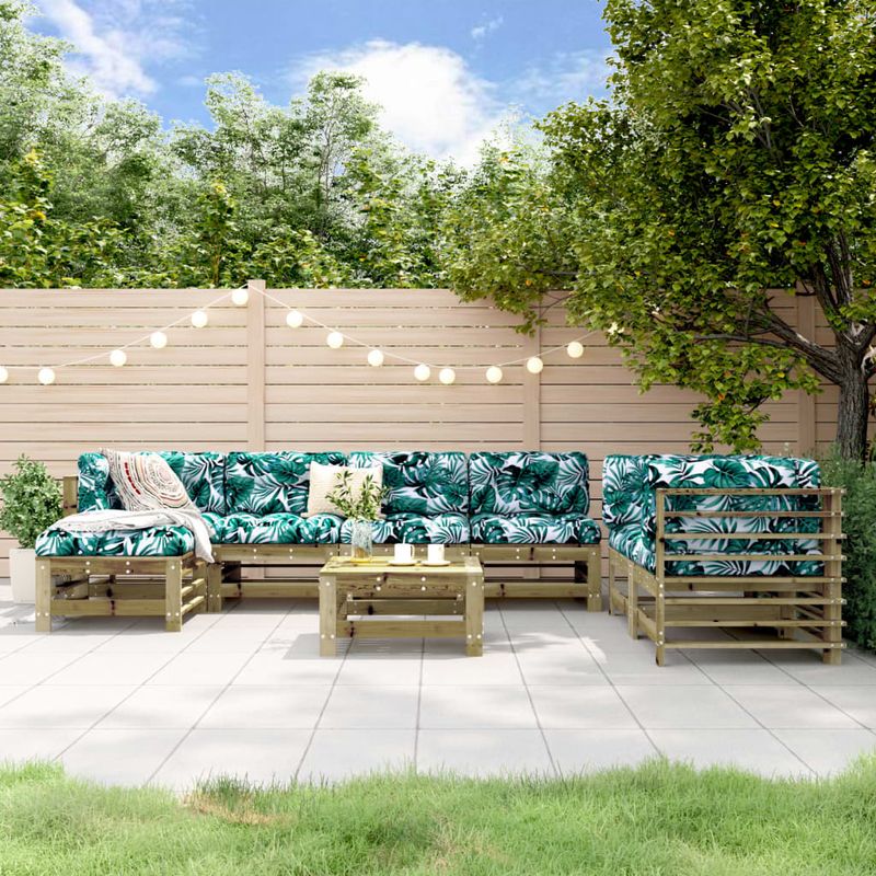 Casa si Gradina - Gradina si terasa - Mobilier exterior - Seturi mobila gradina - Set mobilier relaxare de gradina, 8 piese, lemn de pin tratat - Infinity.ro
