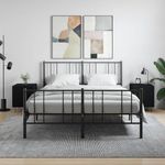 Casa si Gradina - Mobilier - Comode si corpuri - Noptiere - Noptiere, 2 buc., negru, 40x40x50 cm, lemn compozit - Infinity.ro