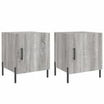 Casa si Gradina - Mobilier - Comode si corpuri - Noptiere - Noptiere, 2 buc., gri sonoma, 40x40x50 cm, lemn compozit - Infinity.ro