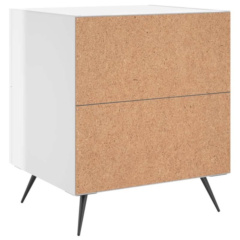 Casa si Gradina - Mobilier - Comode si corpuri - Noptiere - Noptiera, alb extralucios, 40x35x47,5 cm, lemn compozit - Infinity.ro