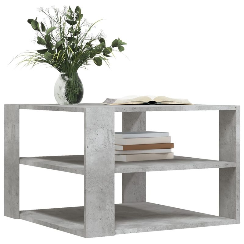 Casa si Gradina - Mobilier - Mese si birouri - Masute de cafea - Masuta de cafea, gri beton, 59,5x59,5x40 cm, lemn compozit - Infinity.ro