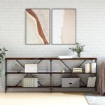 Casa si Gradina - Mobilier - Comode si corpuri - Console - Masa consola stejar afumat 200x30x75 cm lemn prelucrat si fier - Infinity.ro