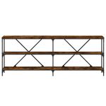 Casa si Gradina - Mobilier - Comode si corpuri - Console - Masa consola stejar afumat 200x30x75 cm lemn prelucrat si fier - Infinity.ro