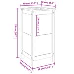 Casa si Gradina - Gradinarit si plante - Plante si ghivece - Ghivece si suporturi - Jardiniera de gradina, maro miere, 40x40x78 cm, lemn masiv pin - Infinity.ro