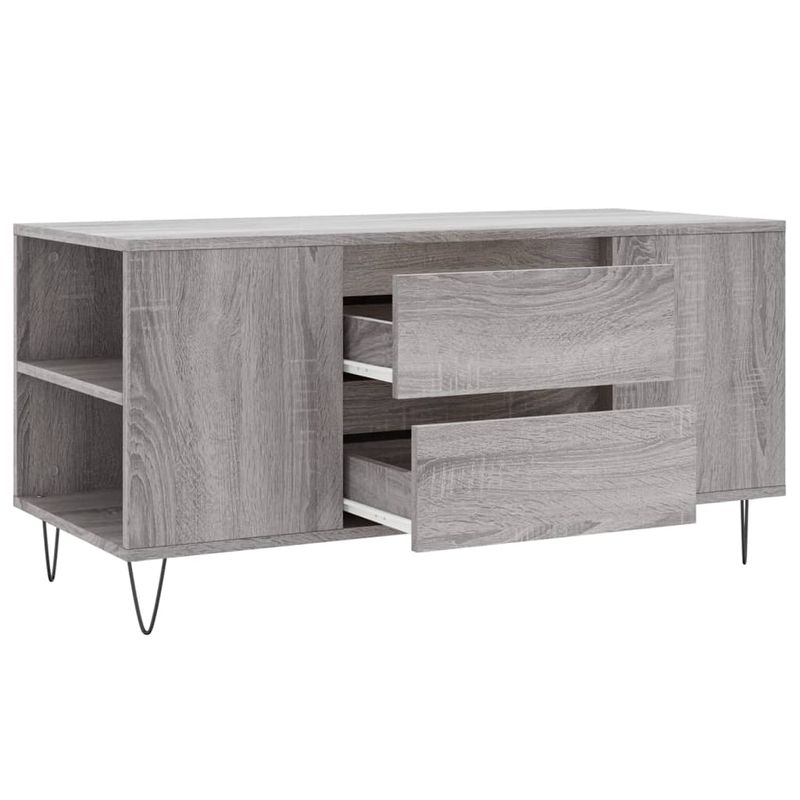 Casa si Gradina - Mobilier - Mese si birouri - Masute de cafea - Masuta de cafea, gri sonoma, 102x44,5x50 cm, lemn prelucrat - Infinity.ro