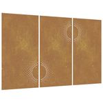 Casa si Gradina - Decoratiuni - Decoratiuni perete - Decoratiuni perete de gradina 3 buc. 105x55cm otel corten soare - Infinity.ro