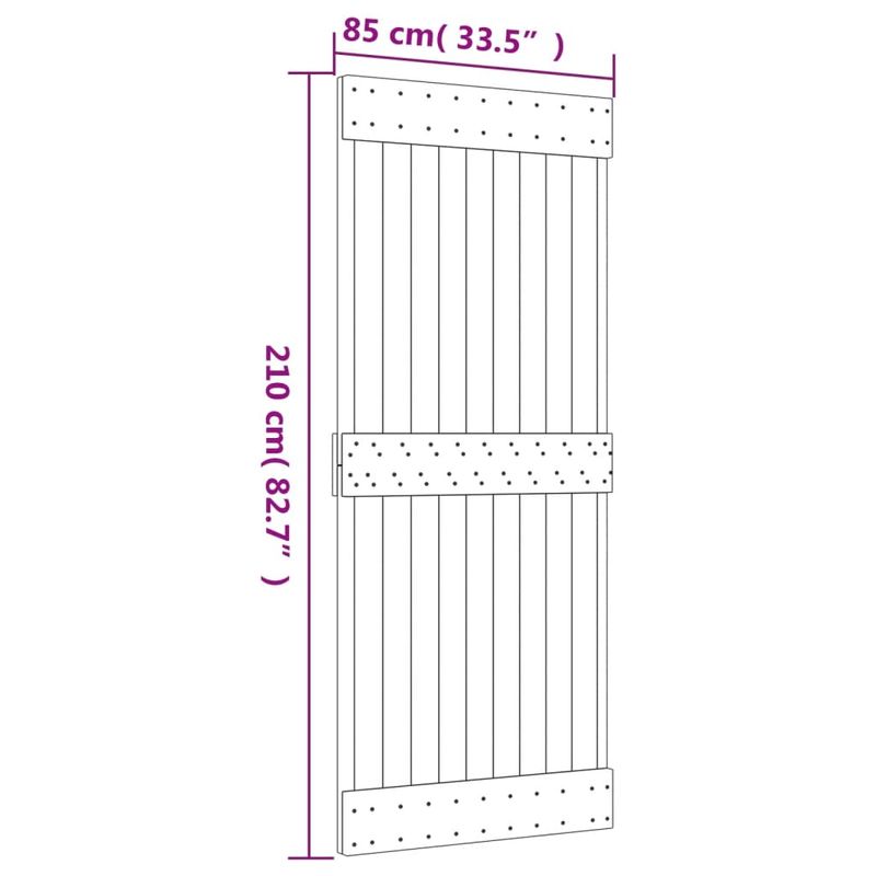 Casa si Gradina - Constructii - Usi interior, exterior si garaj - Usi interior - Usa glisanta cu set de feronerie 85x210 cm, lemn masiv de pin - Infinity.ro