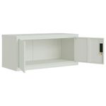 Casa si Gradina - Constructii - Depozitare, transport si protectie - Rafturi, fisete si vestiare - Fiset, gri deschis, 90x40x240 cm, otel - Infinity.ro