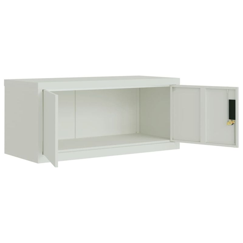 Casa si Gradina - Constructii - Depozitare, transport si protectie - Rafturi, fisete si vestiare - Fiset, gri deschis, 90x40x240 cm, otel - Infinity.ro