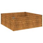 Casa si Gradina - Gradinarit si plante - Plante si ghivece - Ghivece si suporturi - Strat inaltat de gradina, 100x100x36 cm, otel corten - Infinity.ro