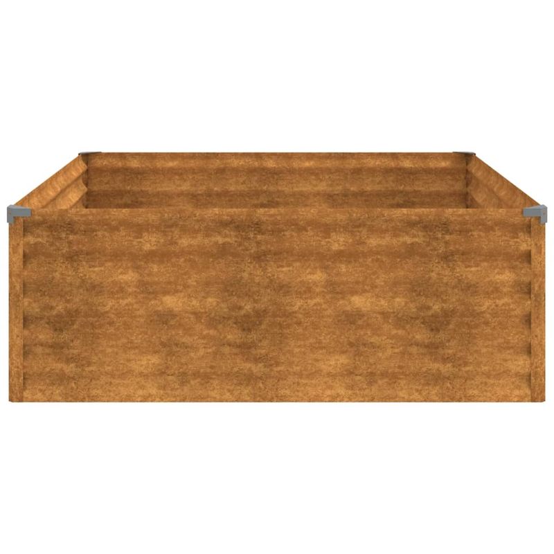 Casa si Gradina - Gradinarit si plante - Plante si ghivece - Ghivece si suporturi - Strat inaltat de gradina, 100x100x36 cm, otel corten - Infinity.ro