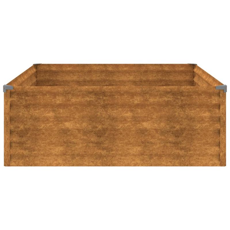 Casa si Gradina - Gradinarit si plante - Plante si ghivece - Ghivece si suporturi - Strat inaltat de gradina, 100x100x36 cm, otel corten - Infinity.ro