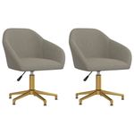 Casa si Gradina - Mobilier - Scaune si fotolii - Scaune - Scaune de bucatarie pivotante, 2 buc., gri deschis, catifea - Infinity.ro