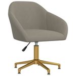 Casa si Gradina - Mobilier - Scaune si fotolii - Scaune - Scaune de bucatarie pivotante, 2 buc., gri deschis, catifea - Infinity.ro