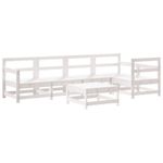 Casa si Gradina - Gradina si terasa - Mobilier exterior - Seturi mobila gradina - Set mobilier relaxare gradina&perne 6 piese alb lemn masiv pin - Infinity.ro