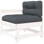 Casa si Gradina - Gradina si terasa - Mobilier exterior - Seturi mobila gradina - Set mobilier relaxare gradina&perne 6 piese alb lemn masiv pin - Infinity.ro