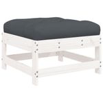 Casa si Gradina - Gradina si terasa - Mobilier exterior - Seturi mobila gradina - Set mobilier relaxare gradina&perne 6 piese alb lemn masiv pin - Infinity.ro