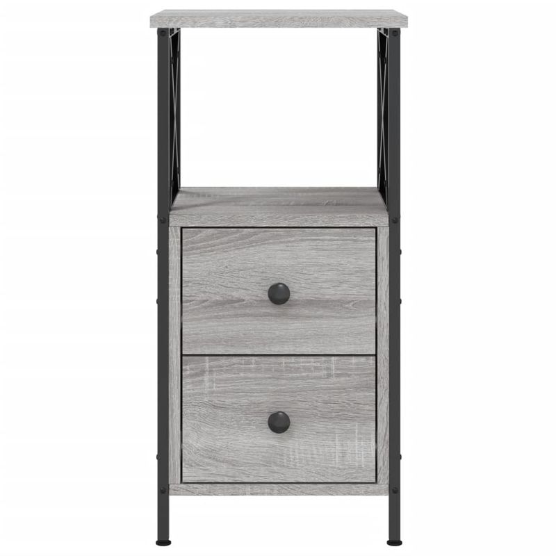 Casa si Gradina - Mobilier - Comode si corpuri - Noptiere - Noptiera, gri sonoma, 34x35,5x70 cm, lemn compozit - Infinity.ro