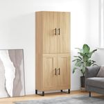 Casa si Gradina - Mobilier - Comode si corpuri - Comode - Dulap inalt, stejar sonoma, 69,5x34x180 cm, lemn compozit - Infinity.ro