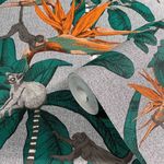 Casa si Gradina - Decoratiuni - Tapet - Noordwand Tapet „Topchic Monkey Jungle Leaves”, verde si gri - Infinity.ro