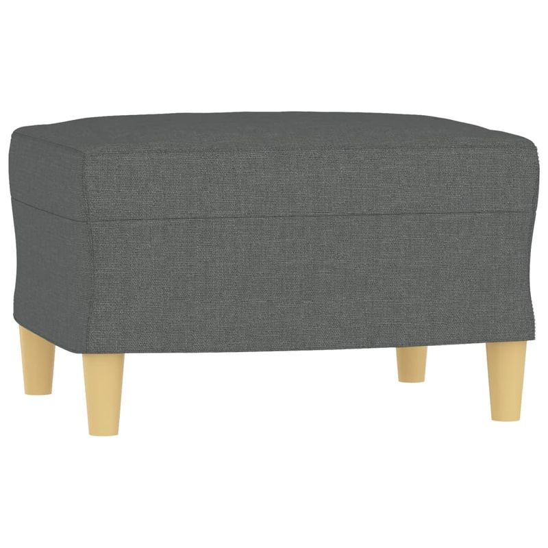 Casa si Gradina - Mobilier - Scaune si fotolii - Fotolii - Fotoliu canapea cu taburet, gri inchis, 60 cm, textil - Infinity.ro