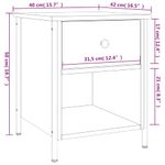 Casa si Gradina - Mobilier - Comode si corpuri - Noptiere - Noptiera, stejar sonoma, 40x42x50 cm, lemn compozit - Infinity.ro