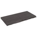 Casa si Gradina - Mobilier - Feronerie si accesorii mobila - Blat de masa maro 120x60x(2-6) cm, lemn masiv stejar tratat, maro închis - Infinity.ro