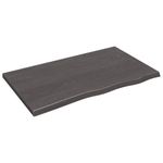 Casa si Gradina - Mobilier - Feronerie si accesorii mobila - Blat de masa maro 100x60x(2-4) cm, lemn masiv stejar tratat, maro închis - Infinity.ro