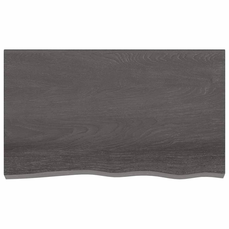 Casa si Gradina - Mobilier - Feronerie si accesorii mobila - Blat de masa maro 100x60x(2-4) cm, lemn masiv stejar tratat, maro închis - Infinity.ro