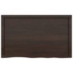 Casa si Gradina - Mobilier - Feronerie si accesorii mobila - Blat de masa maro 100x60x(2-4) cm, lemn masiv stejar tratat, maro închis - Infinity.ro