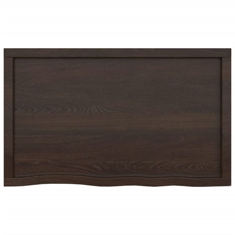 Casa si Gradina - Mobilier - Feronerie si accesorii mobila - Blat de masa maro 100x60x(2-4) cm, lemn masiv stejar tratat, maro închis - Infinity.ro