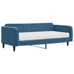 Casa si Gradina - Mobilier - Paturi si accesorii - Paturi - Pat de zi cu saltea, albastru, 100x200 cm, catifea - Infinity.ro