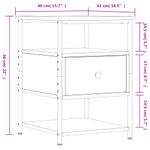 Casa si Gradina - Mobilier - Comode si corpuri - Noptiere - Noptiera, stejar sonoma, 40x42x56 cm, lemn compozit - Infinity.ro