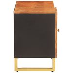 Casa si Gradina - Mobilier - Comode si corpuri - Comode - Dulap TV, maro si negru, 80x31,5x46 cm, lemn masiv de mango - Infinity.ro