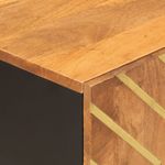 Casa si Gradina - Mobilier - Comode si corpuri - Comode - Dulap TV, maro si negru, 80x31,5x46 cm, lemn masiv de mango - Infinity.ro