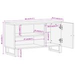 Casa si Gradina - Mobilier - Comode si corpuri - Comode - Dulap TV, maro si negru, 80x31,5x46 cm, lemn masiv de mango - Infinity.ro