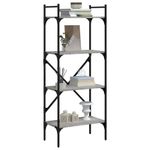 Casa si Gradina - Mobilier - Biblioteci si rafturi - Biblioteci - Biblioteca cu 4 niveluri, gri sonoma, 56x31,5x138,5 cm, lemn - Infinity.ro