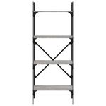 Casa si Gradina - Mobilier - Biblioteci si rafturi - Biblioteci - Biblioteca cu 4 niveluri, gri sonoma, 56x31,5x138,5 cm, lemn - Infinity.ro