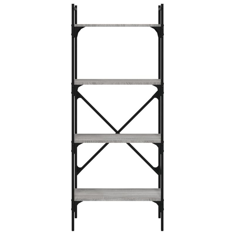 Casa si Gradina - Mobilier - Biblioteci si rafturi - Biblioteci - Biblioteca cu 4 niveluri, gri sonoma, 56x31,5x138,5 cm, lemn - Infinity.ro