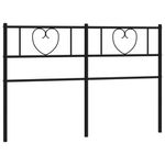 Casa si Gradina - Mobilier - Paturi si accesorii - Accesorii paturi - Tablie de pat metalica, negru, 120 cm - Infinity.ro