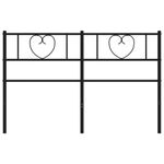 Casa si Gradina - Mobilier - Paturi si accesorii - Accesorii paturi - Tablie de pat metalica, negru, 120 cm - Infinity.ro