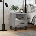 Casa si Gradina - Mobilier - Comode si corpuri - Noptiere - Noptiera, gri sonoma, 40x35x47,5 cm, lemn compozit - Infinity.ro