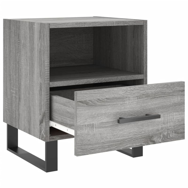 Casa si Gradina - Mobilier - Comode si corpuri - Noptiere - Noptiera, gri sonoma, 40x35x47,5 cm, lemn compozit - Infinity.ro