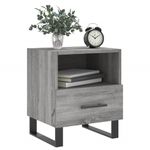 Casa si Gradina - Mobilier - Comode si corpuri - Noptiere - Noptiera, gri sonoma, 40x35x47,5 cm, lemn compozit - Infinity.ro