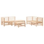 Casa si Gradina - Gradina si terasa - Mobilier exterior - Seturi mobila gradina - Set mobilier relexare de gradina, 6 piese, lemn masiv de pin - Infinity.ro