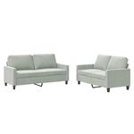 Casa si Gradina - Mobilier - Seturi de mobilier - Seturi living - Set de canapele cu perne, 2 piese, gri deschis, catifea - Infinity.ro