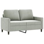 Casa si Gradina - Mobilier - Seturi de mobilier - Seturi living - Set de canapele cu perne, 2 piese, gri deschis, catifea - Infinity.ro