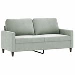 Casa si Gradina - Mobilier - Seturi de mobilier - Seturi living - Set de canapele cu perne, 2 piese, gri deschis, catifea - Infinity.ro