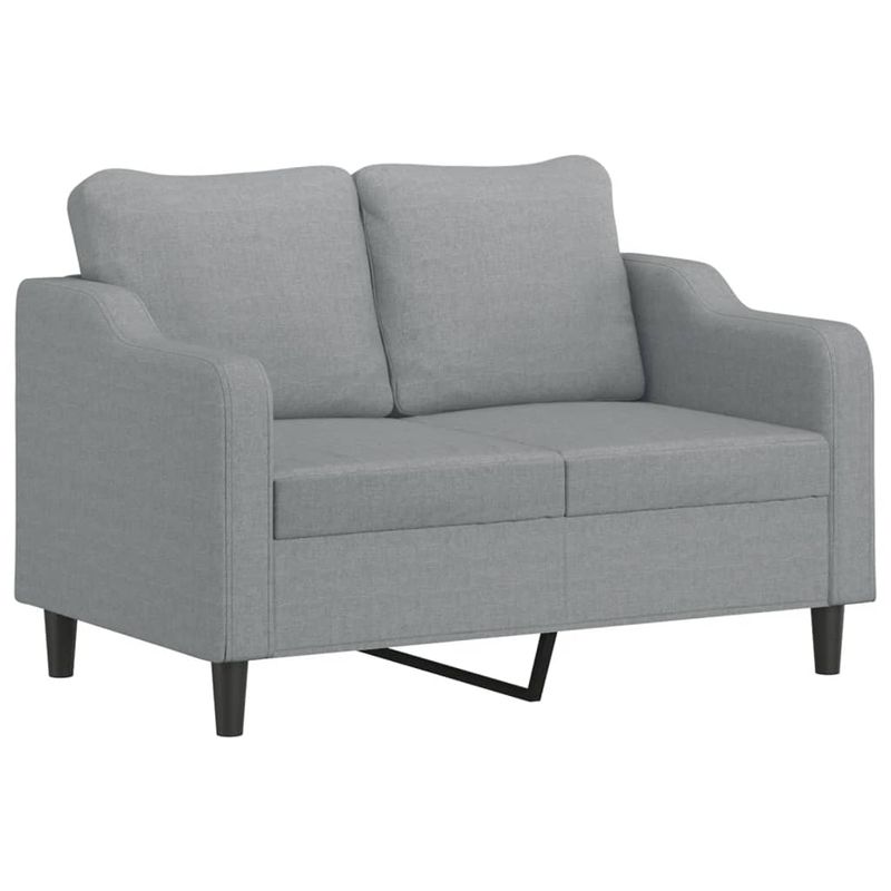 Casa si Gradina - Mobilier - Seturi de mobilier - Seturi living - Set de canapele cu perne, 2 piese, gri deschis, textil - Infinity.ro